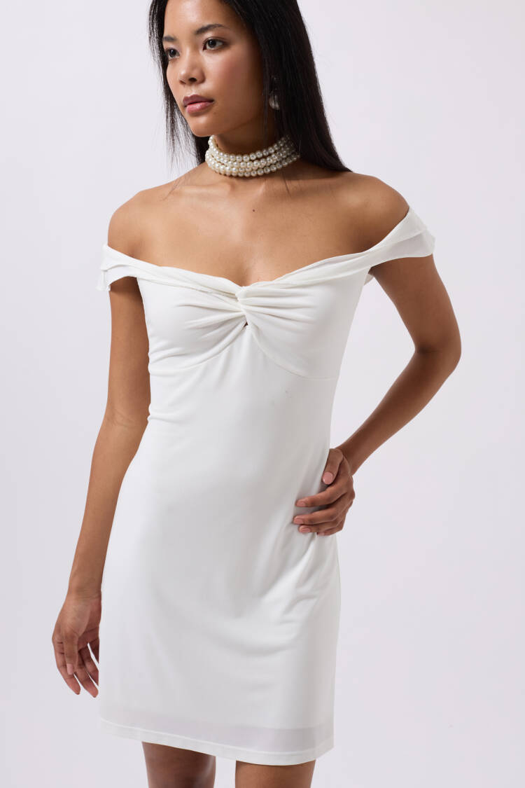 Ruffle Detail Shoulder Strap Mini Dress - Brand: Black Fashion - Women's Clothing Wholesale - Globality Store