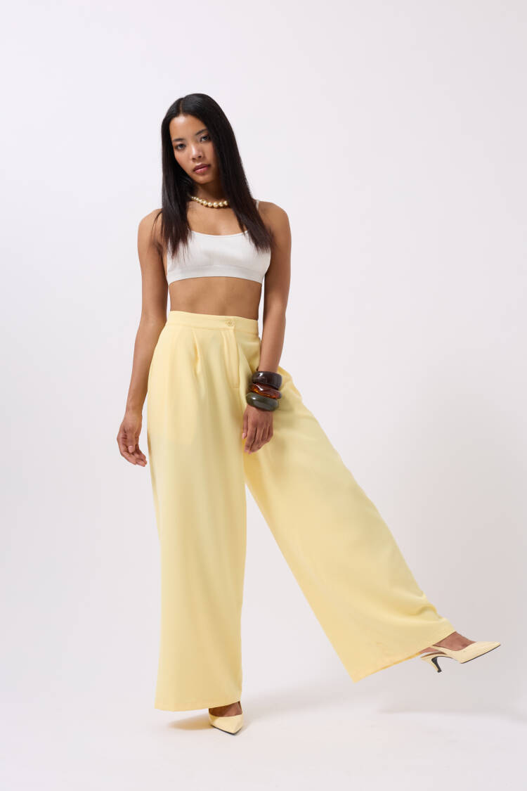 Casual High Waist Pants - Black Fashion - Globality Store - Women Clothes Wholesale Turkey
