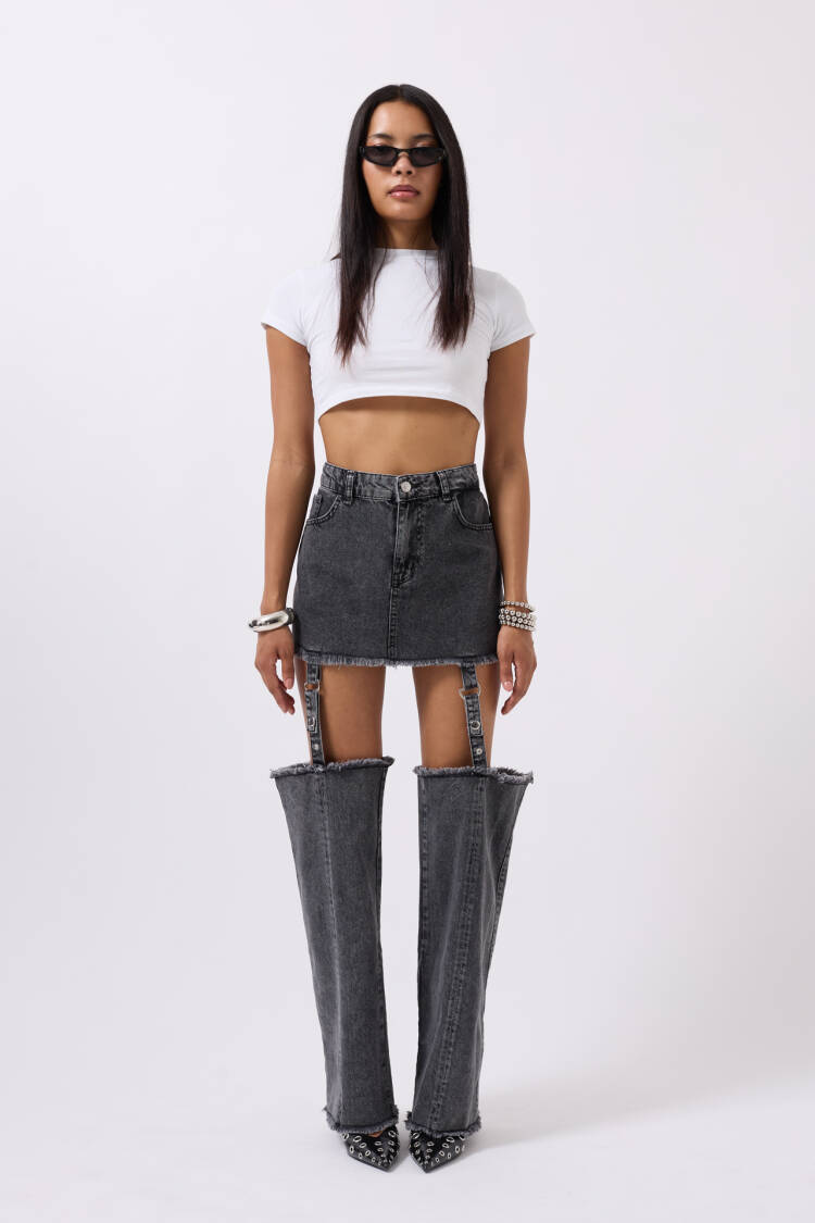 Leggings Detail High Waist Jean