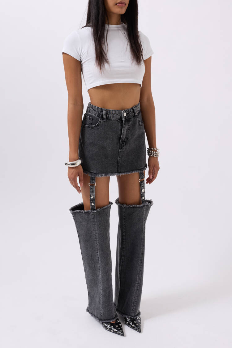 Leggings Detail High Waist Jean