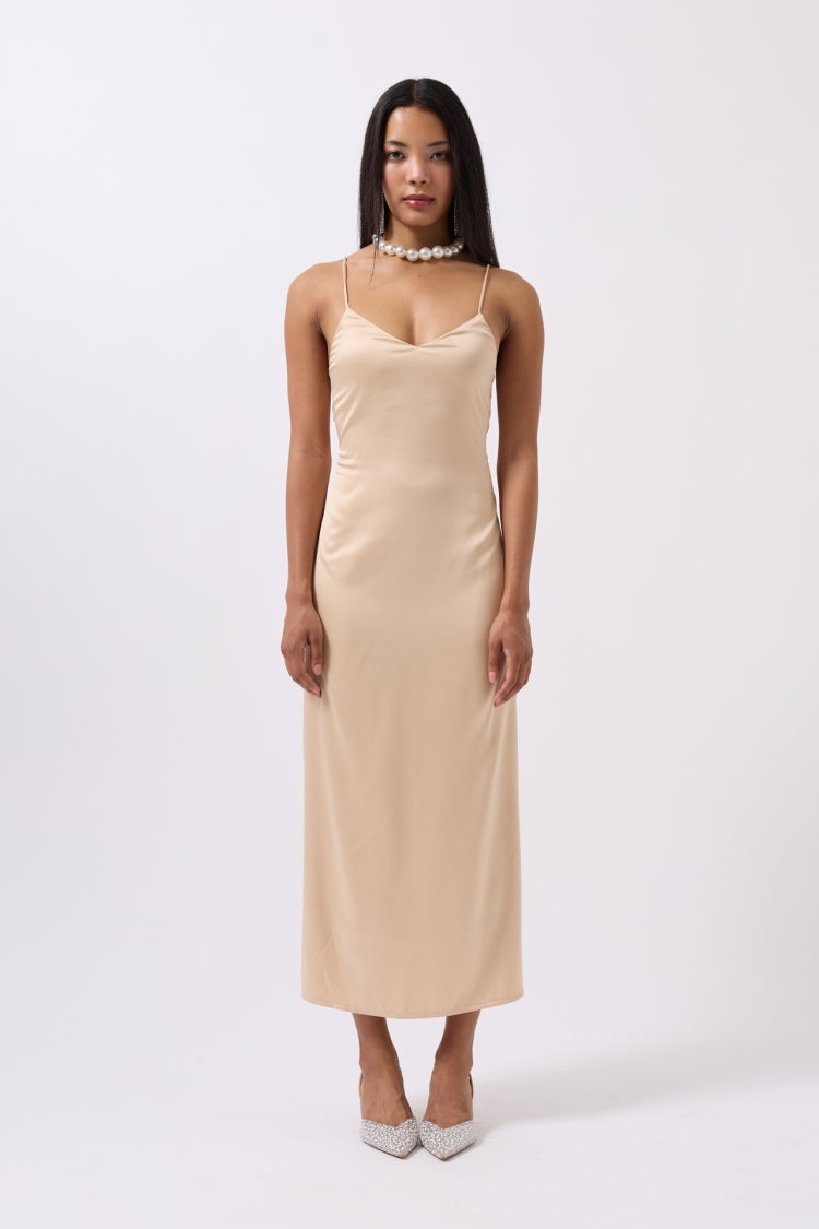 Satin Slim Hanger Dress