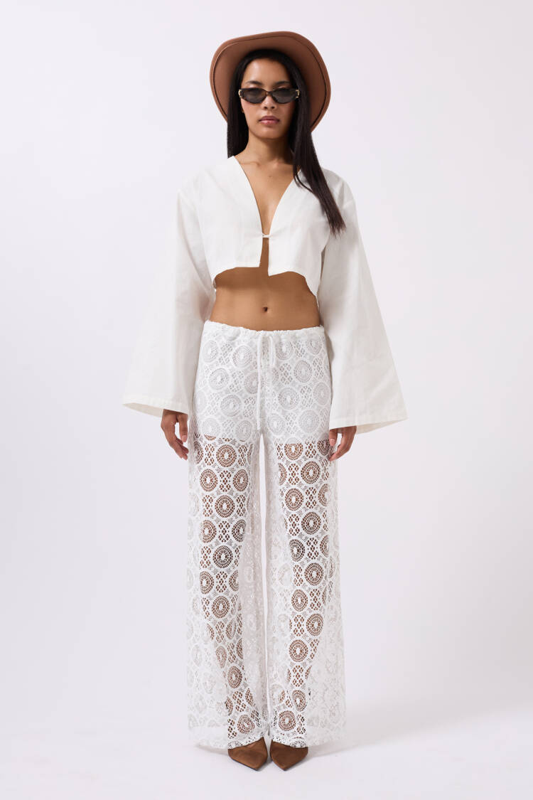 Lace Up Waist Pants
