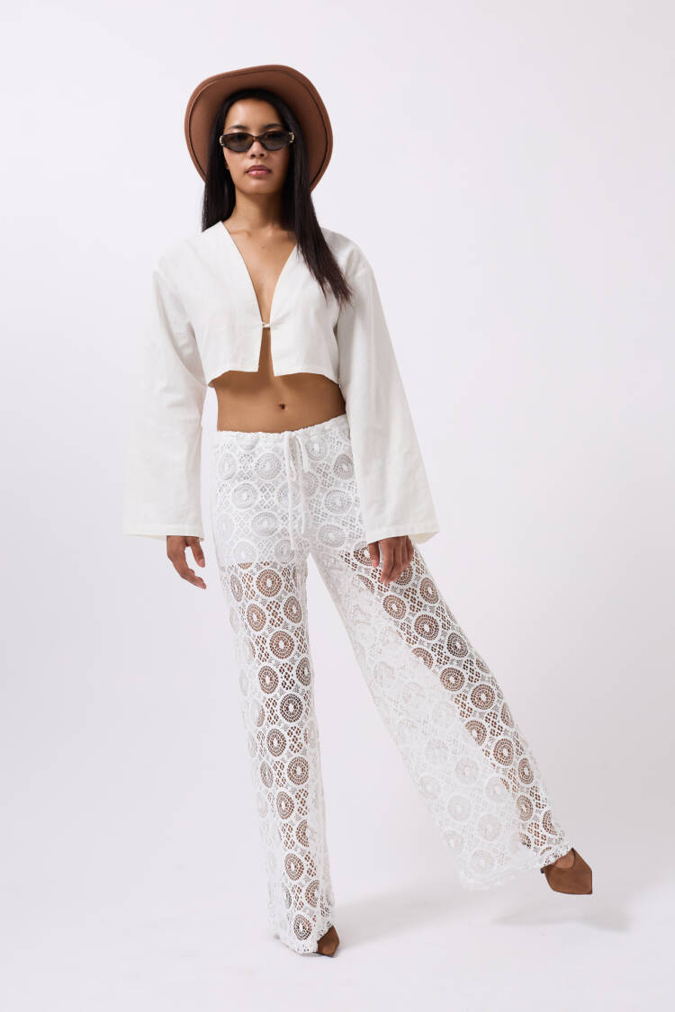 Lace Up Waist Pants