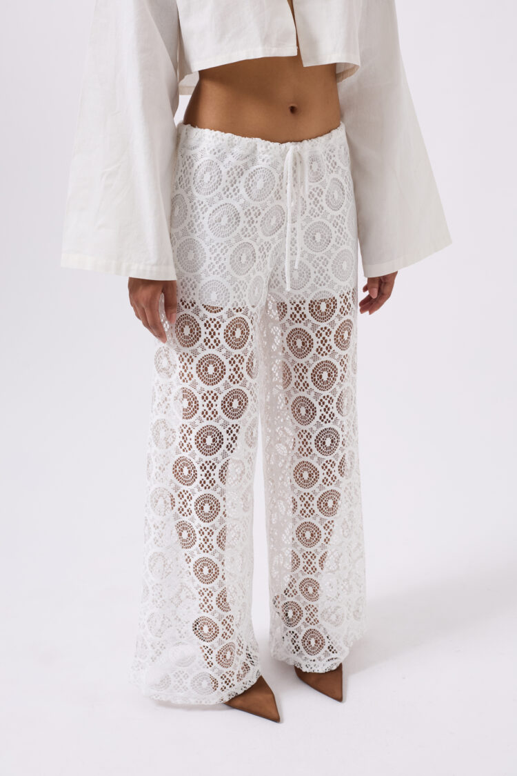 Lace Up Waist Pants