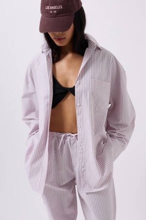 Striped Pocket Detail Shirt - Black Fashion - Globality Store - Women Clothes Wholesale Turkey