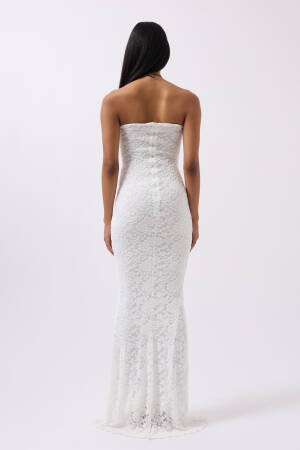 Strapless Lace Maxi Dress - Black Fashion - Globality Store - Women Clothes Wholesale Turkey