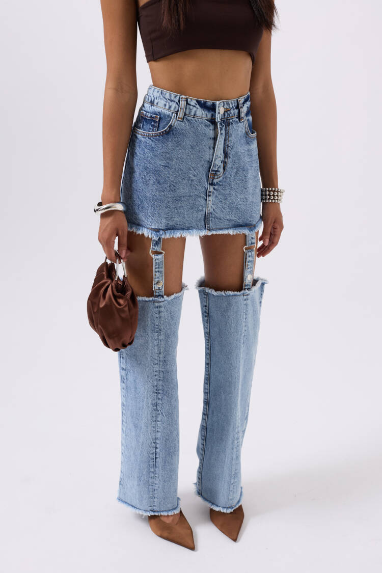 Leggings Detail High Waist Jean