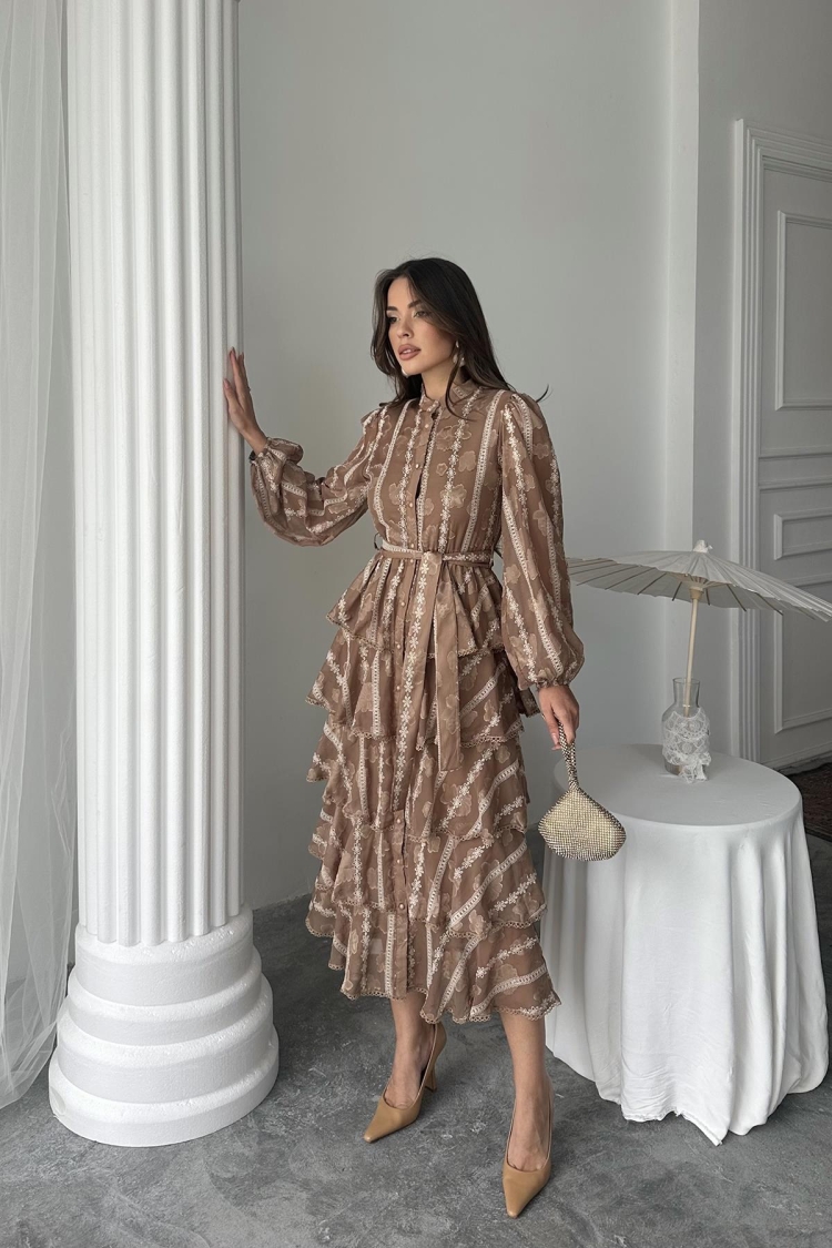 WholesaleLong Ruffle Dress