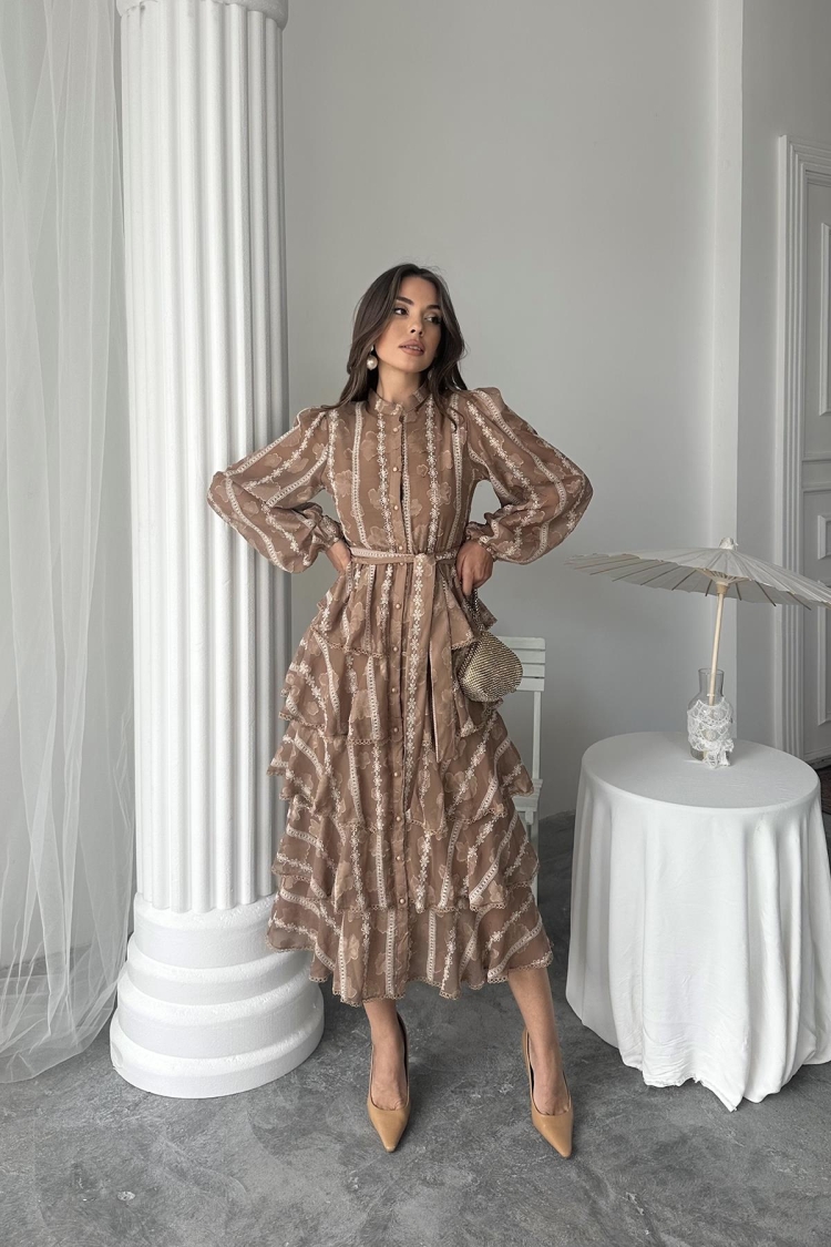 WholesaleLong Ruffle Dress