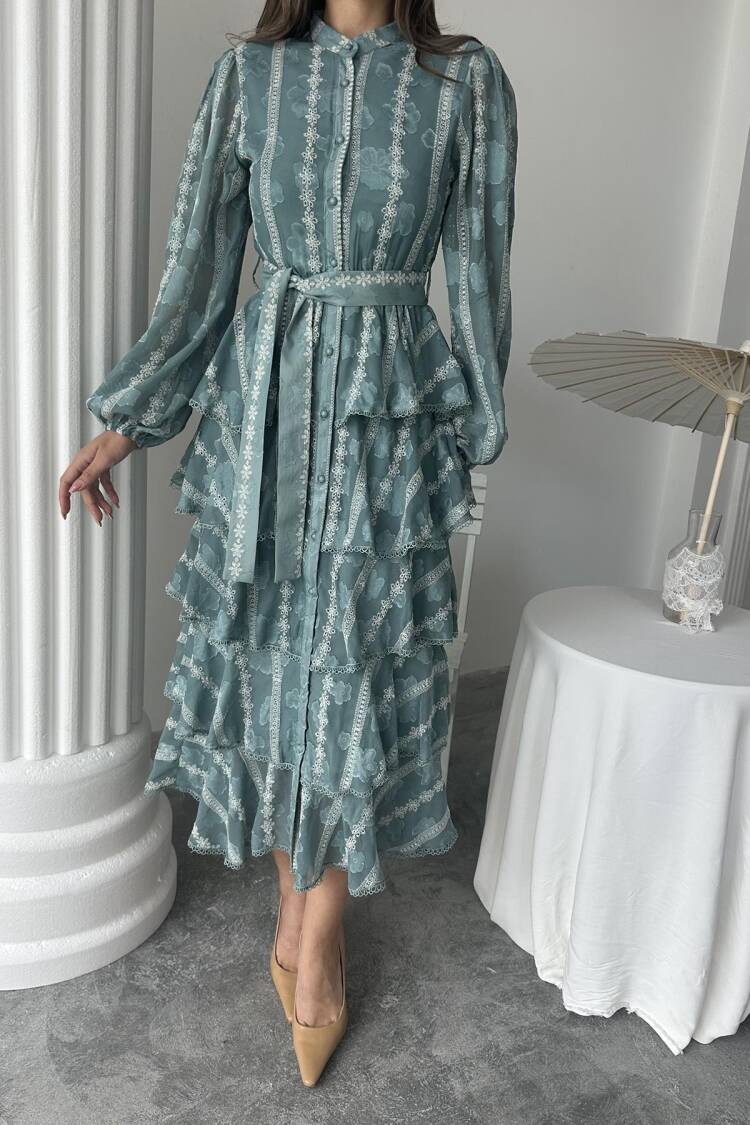 WholesaleLong Ruffle Dress