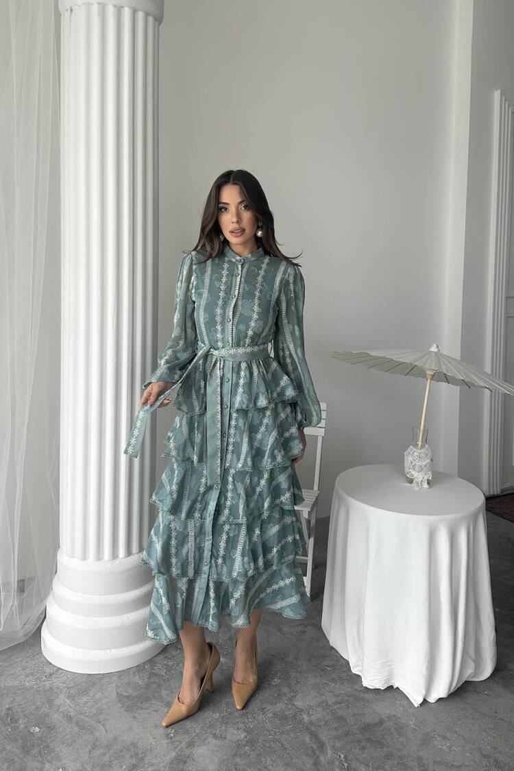 WholesaleLong Ruffle Dress