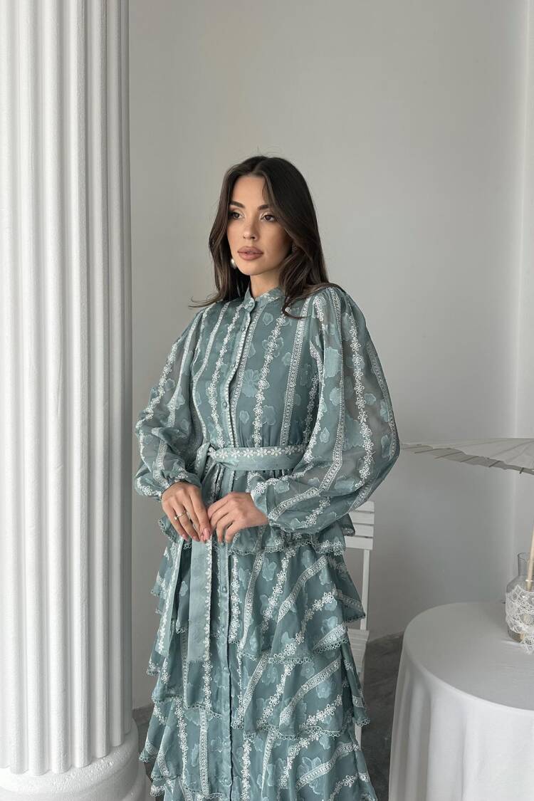 WholesaleLong Ruffle Dress