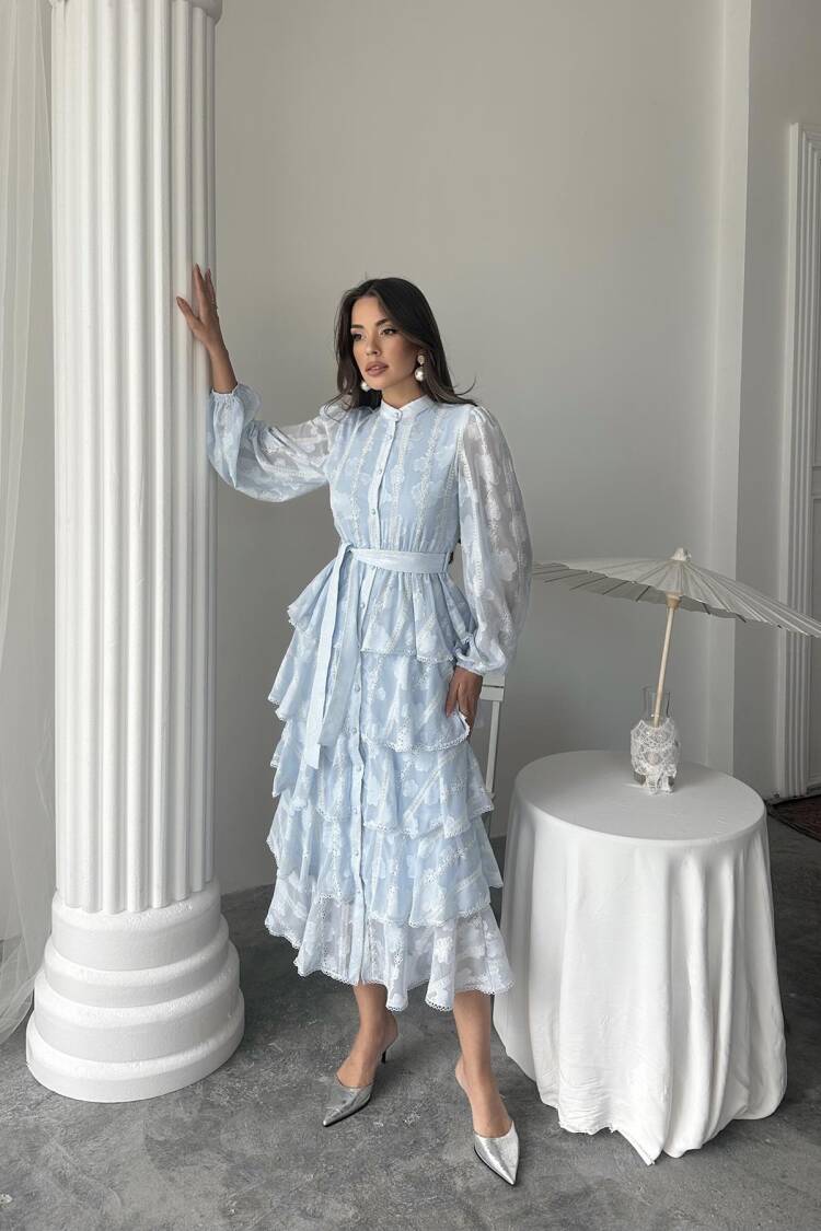 Wholesale BabyLong Ruffle Dress - Elisa - Globality Store - Women Clothes Wholesale Turkey