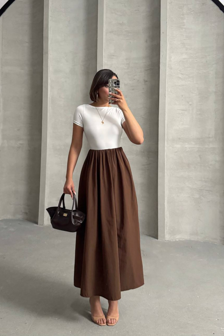 Lycra T-Shirt Skirt Dress - Mode Roy - Globality Store - Women Clothes Wholesale Turkey