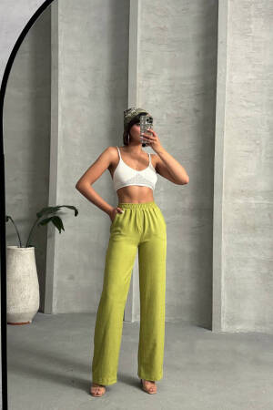 Imported Fabric Palazzo Linen Pants - Mode Roy - Globality Store - Women Clothes Wholesale Turkey