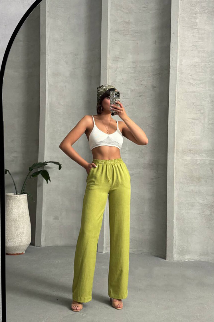 Imported Fabric Palazzo Linen Pants - Mode Roy - Globality Store - Women Clothes Wholesale Turkey