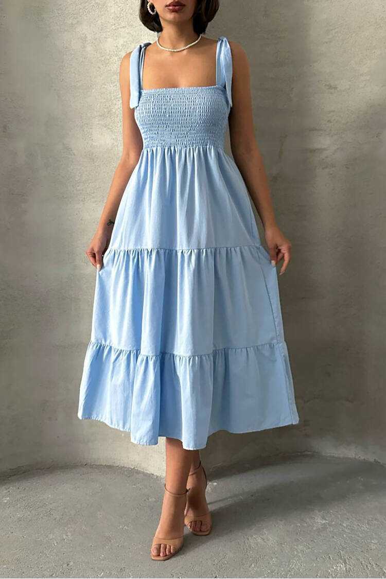 Baby Strap Poplin Fabric Summer Dress
