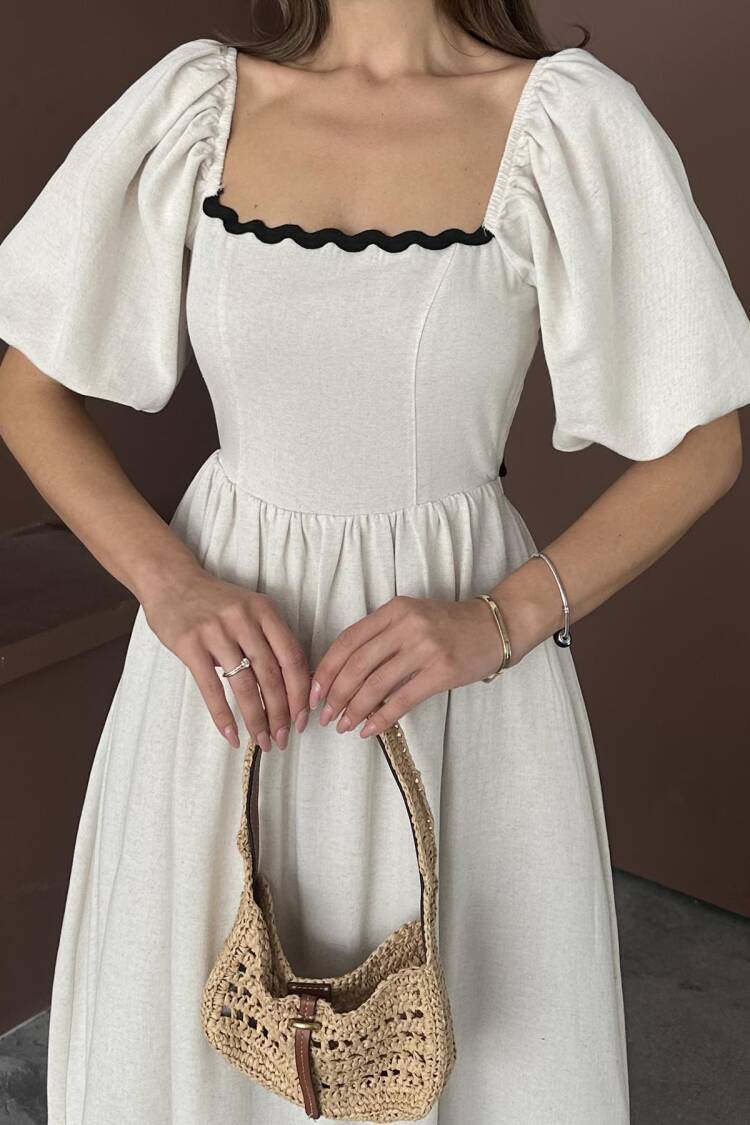 WholesaleBack Tie Linen Dress