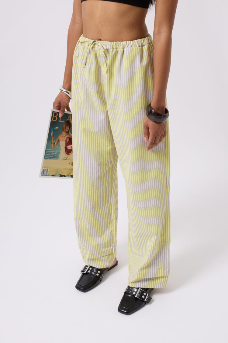 Striped Waist Elastic Pants