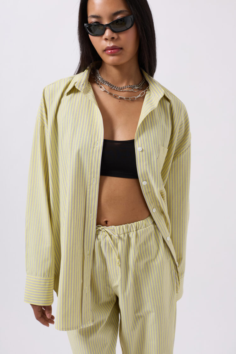 Striped Waist Elastic Pants