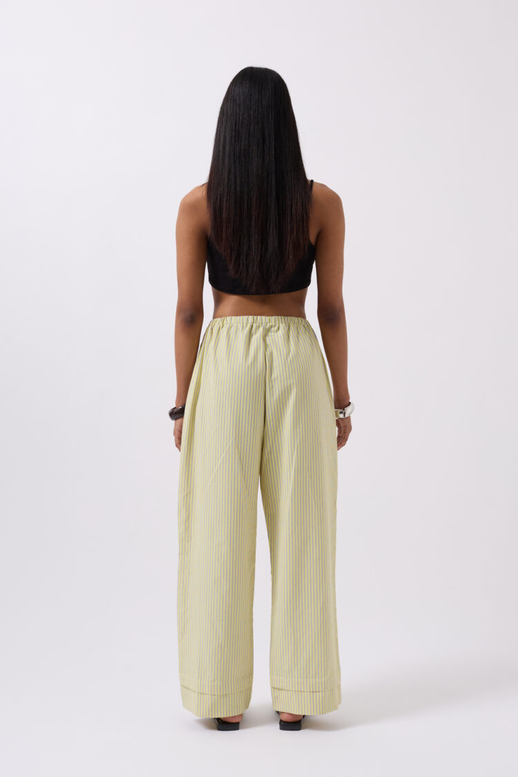 Striped Waist Elastic Pants