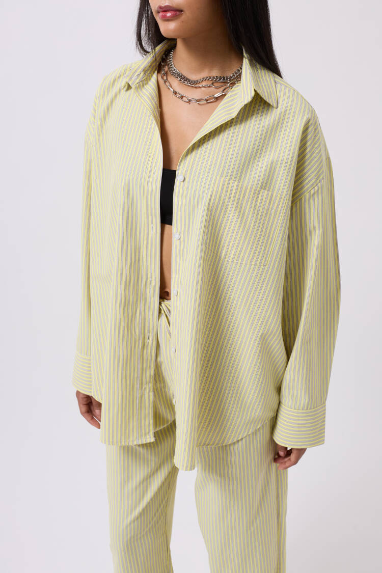 Striped Pocket Detail Shirt