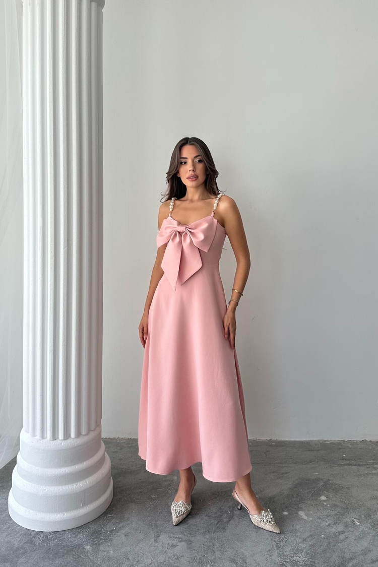 WholesalePearl Hanger Detailed Dress - Elisa - Globality Store - Women Clothes Wholesale Turkey
