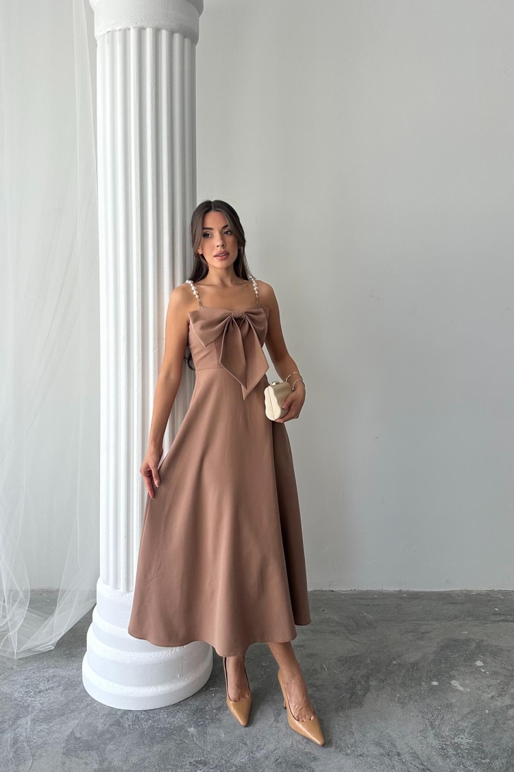 Wholesale Moccah Pearl Hanger Detailed Dress