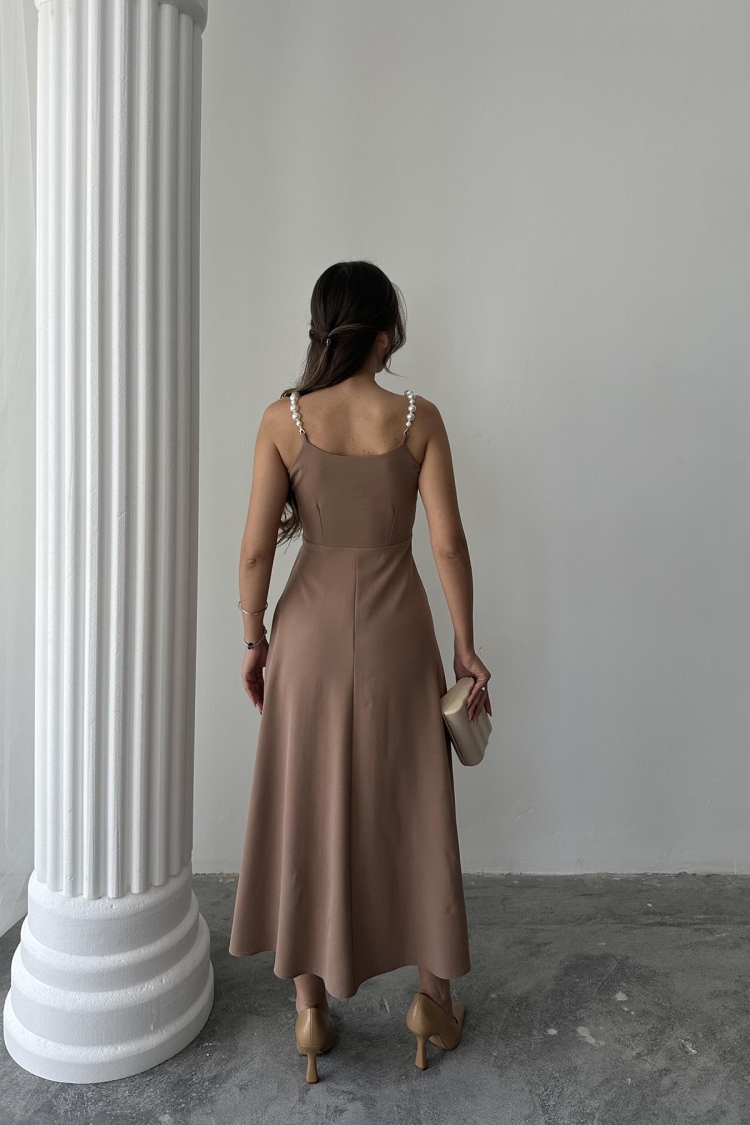 Wholesale Moccah Pearl Hanger Detailed Dress