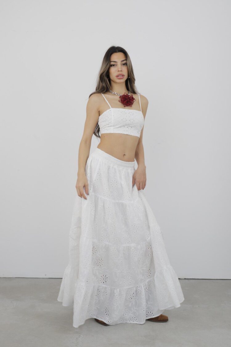 Maxi Embroidered Skirt