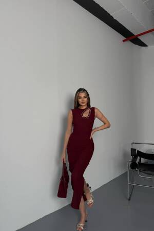 Stone Detail Dress - Brand: Ezgi Nisantasi - Women's Clothing Wholesale - Globality Store