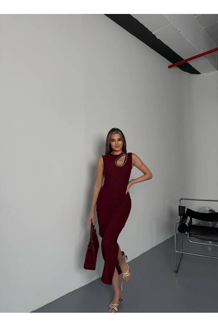 Stone Detail Dress - Brand: Ezgi Nisantasi - Women's Clothing Wholesale - Globality Store
