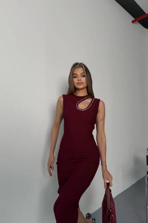 Stone Detail Dress - Brand: Ezgi Nisantasi - Women's Clothing Wholesale - Globality Store