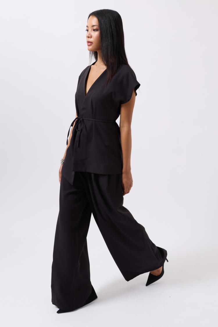 Lace Detail Vest - Black Fashion - Globality Store - Women Clothes Wholesale Turkey