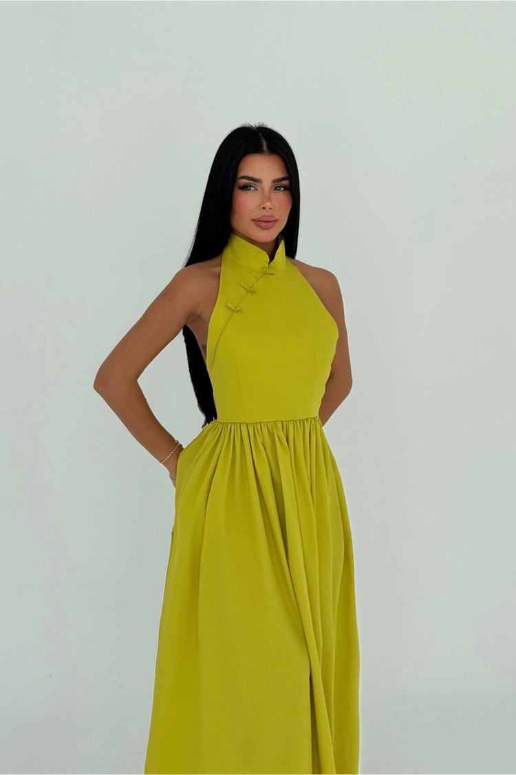 OilLong Basic Long Dress
