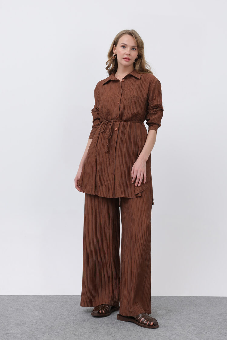 Women's Waist Belt Trousers Suit - Puane - Globality Store - Women Clothes Wholesale Turkey
