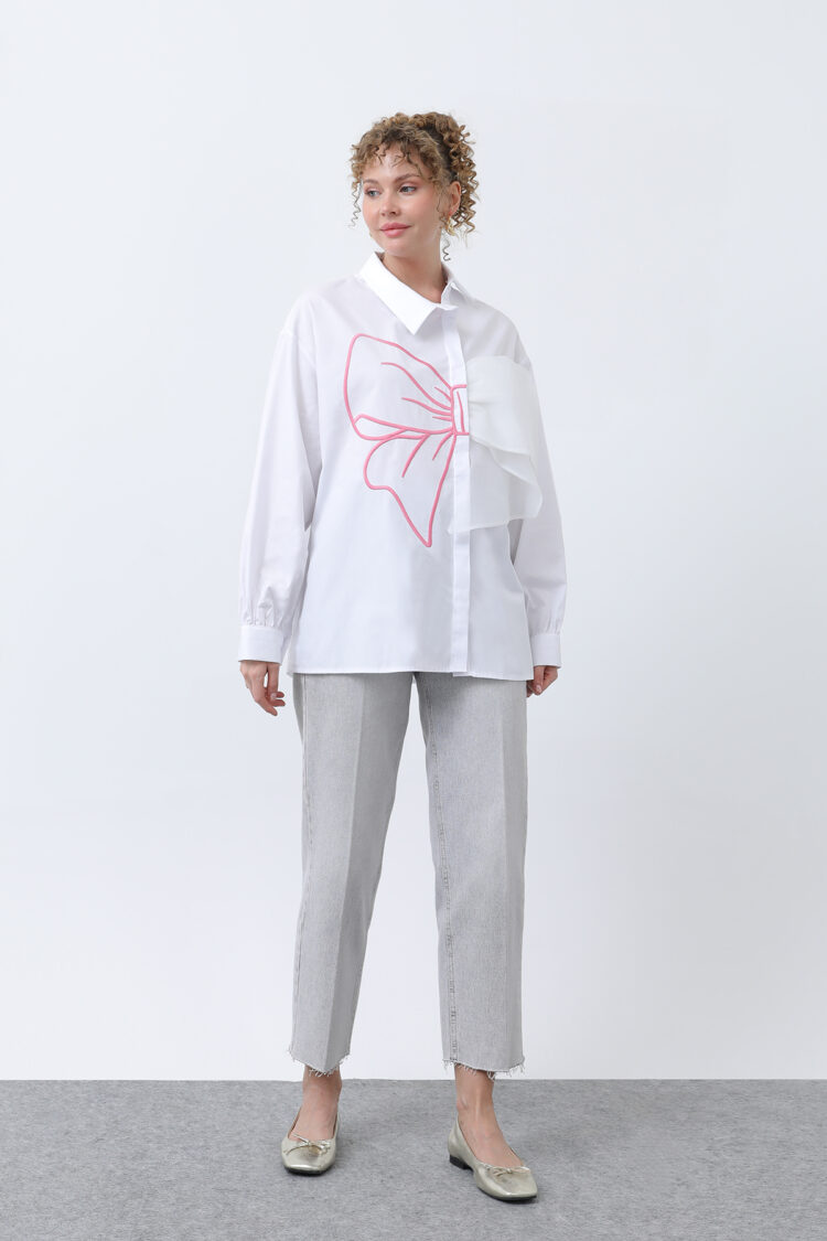 Women's Bow Detailed Shirt - Brand: SOUL - Women's Clothing Wholesale - Globality Store