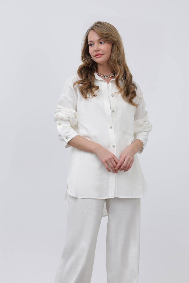 Women's Basic Linen Shirt - Brand: SOUL - Women's Clothing Wholesale - Globality Store