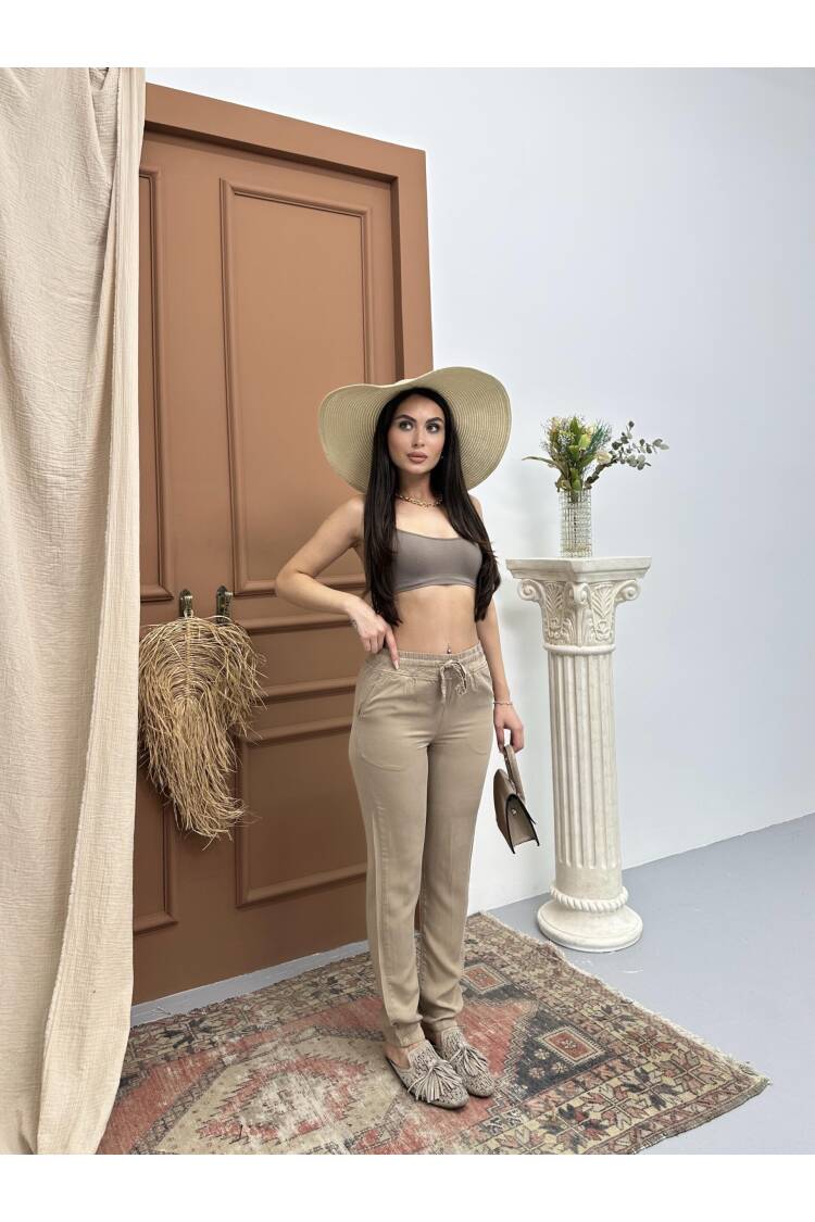 Women's Elastic Waist Slim Leg Vizon Jogger Pants