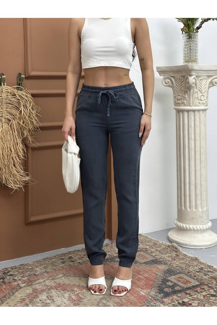 Women's Elastic Waist Slim LegJogger Pants - LACARINO - Globality Store - Women Clothes Wholesale Turkey