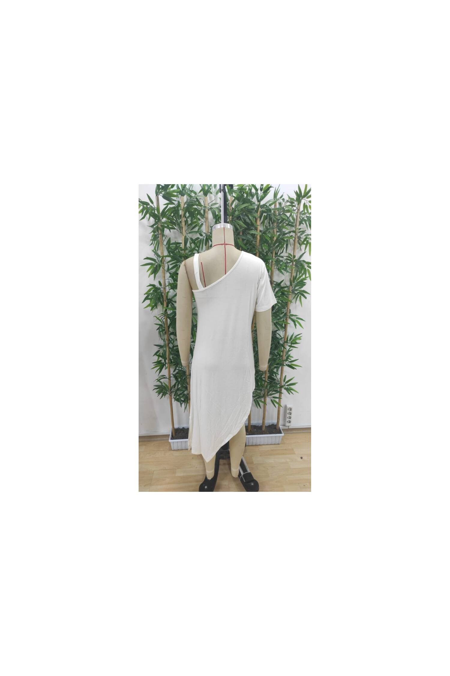 Women's One Shoulder Open Strap Asymmetric Cut Detailed Blouse - Brand: Janes - Women's Clothing Wholesale - Globality Store