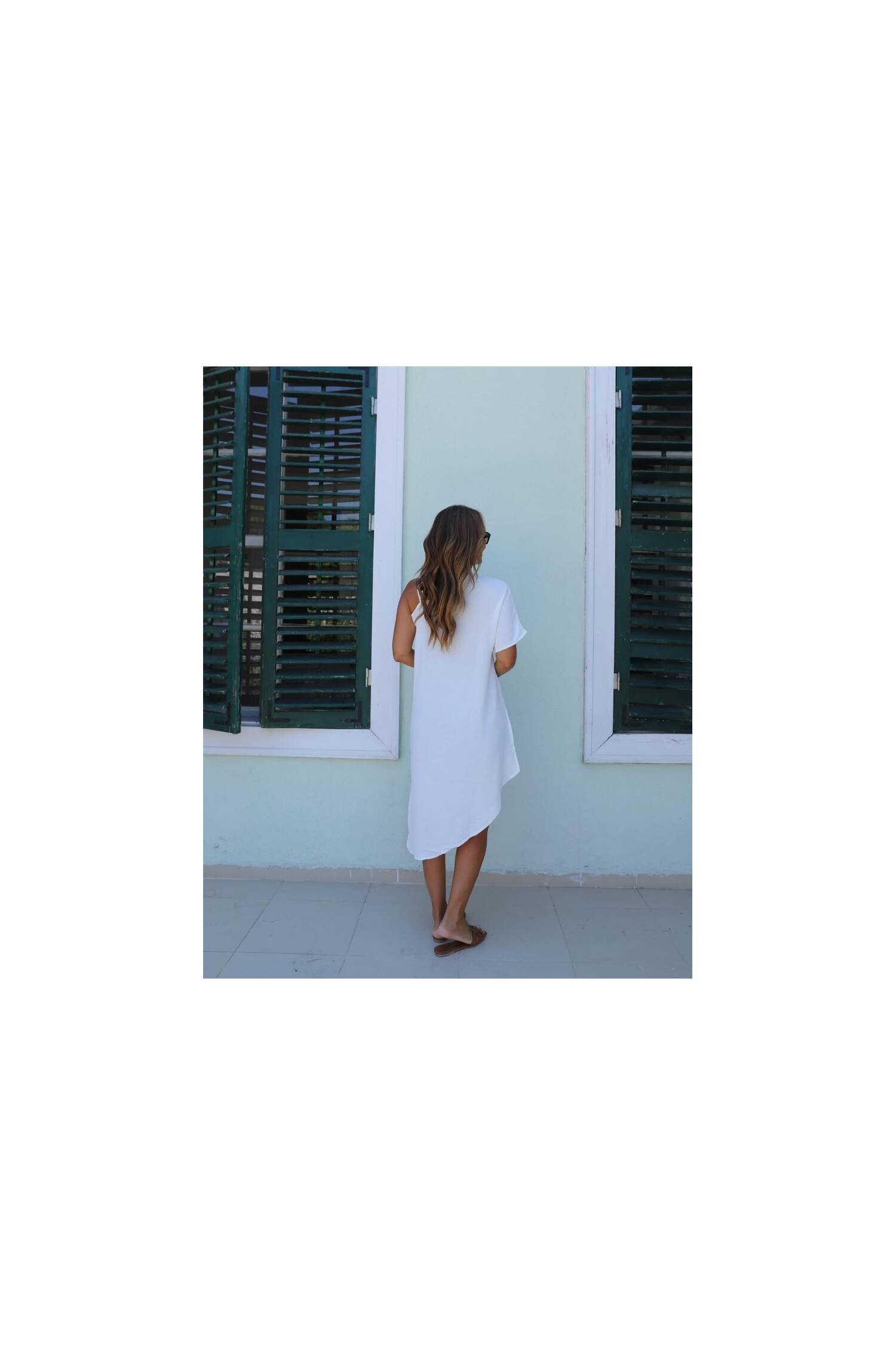 Women's One Shoulder Open Strap Asymmetric Cut Detailed Blouse - Brand: Janes - Women's Clothing Wholesale - Globality Store