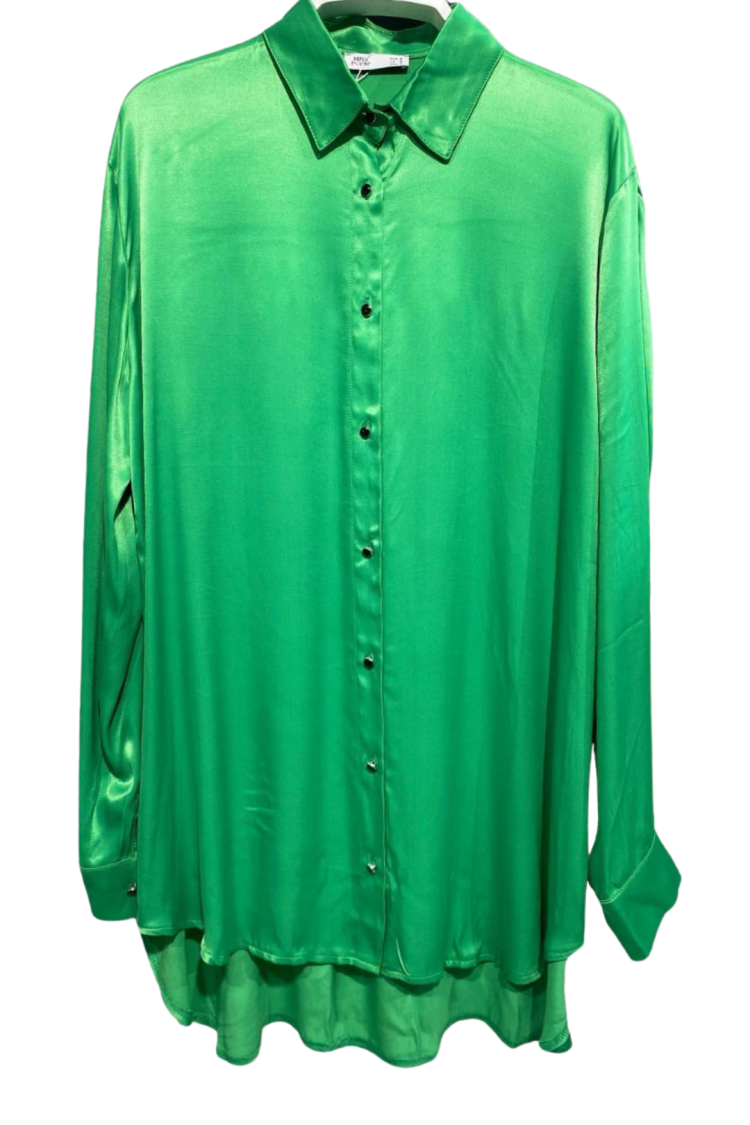Satin Long Sleeve Shirt - Three Color Options - Brand: MISS POEM - Women's Clothing Wholesale - Globality Store