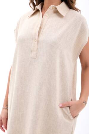 Dress - Beige - Fame - Globality Store - Women Clothes Wholesale Turkey