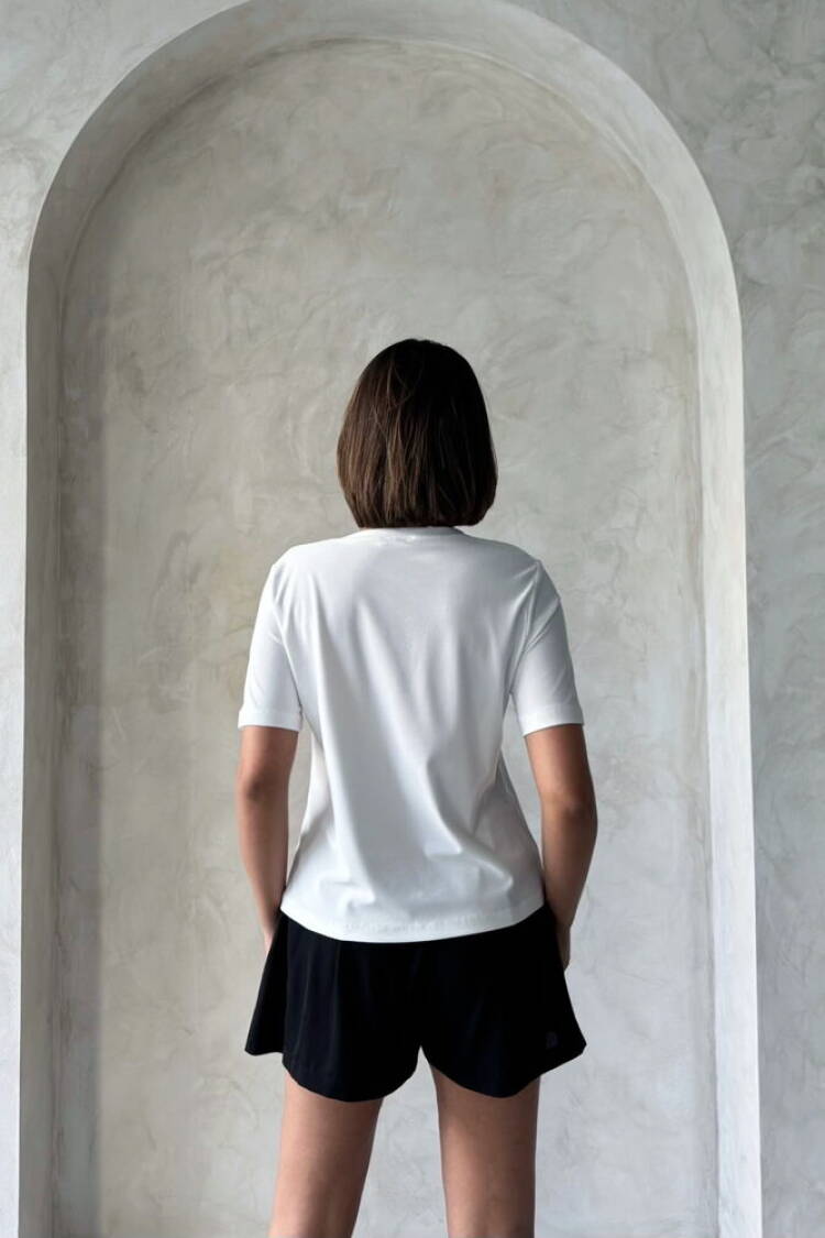 Pocket Detailed T-Shirt - Cream