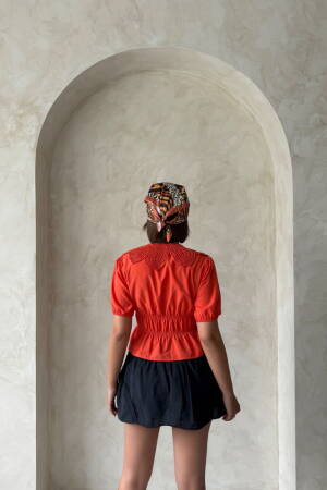 Collar Detailed Ruffle Shirt - Brand: Topshow - Women's Clothing Wholesale - Globality Store