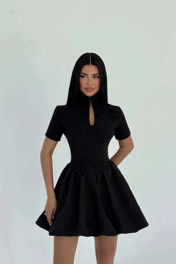 Window Detail Mini Dress - Brand: EYYO ATELIER - Women's Clothing Wholesale - Globality Store