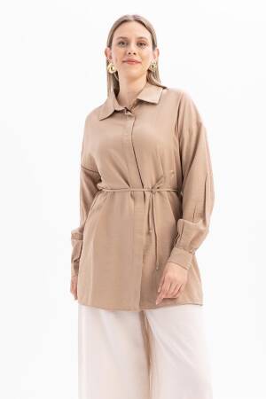 Slim Belted Shirt - Allday - Globality Store - Women Clothes Wholesale Turkey