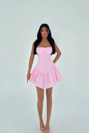 Strap Mini Dress - EYYO ATELIER - Globality Store - Women Clothes Wholesale Turkey