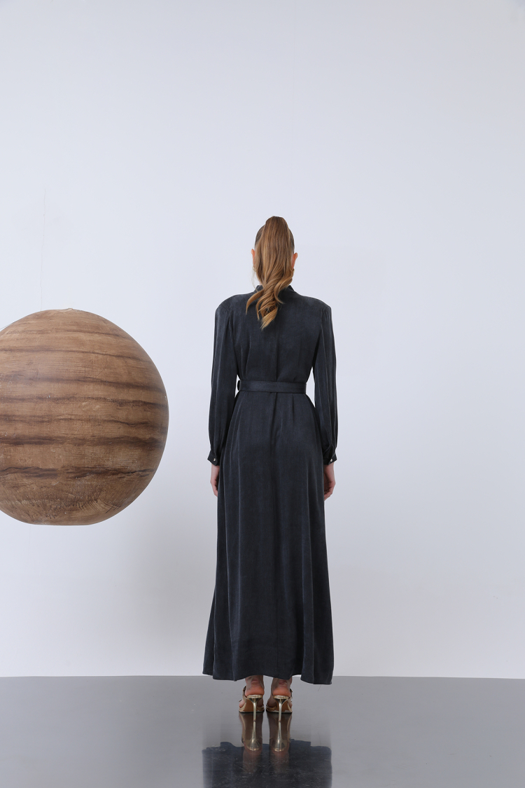 Women's Belt And Wadding Detailed Dress